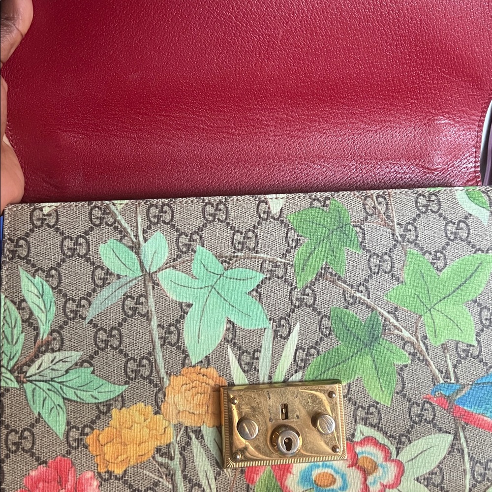 Gucci Padlock Shoulder Bag Tian Print GG Coated Canvas Brown, Print - Picture 10 of 15